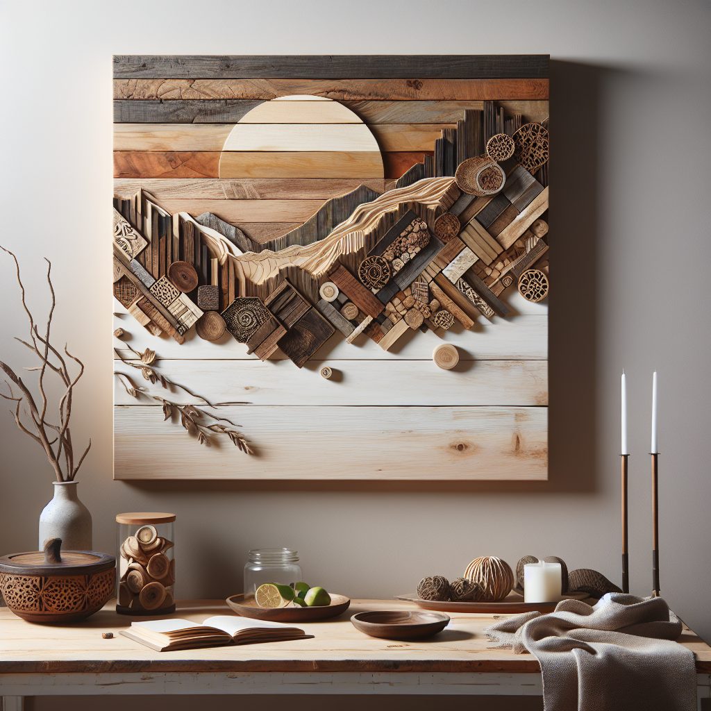 Creative Projects Using Reclaimed Wood for Home Decor One of the benefits of using reclaimed wood for wall art is the variety of colors and textures available. (image 2)